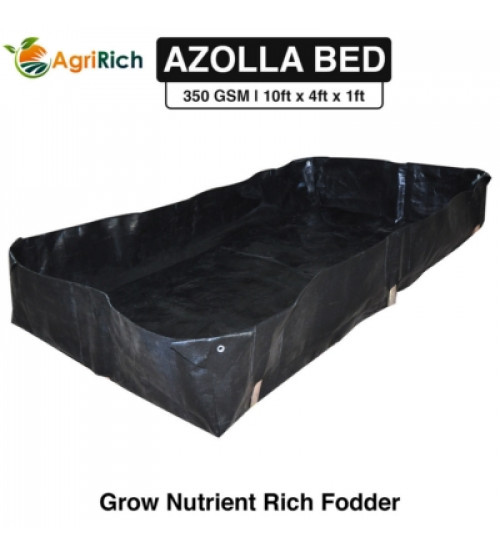 AgriRich Azolla Cultivation Bed 350 GSM 10ft x 4ft x 1ft (Black)